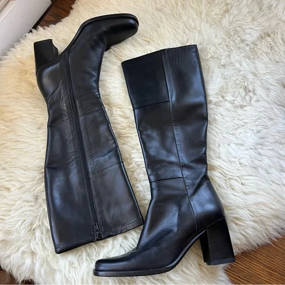 Bally Black Leather Knee-High Boots 6.5 - Picture 6 of 11